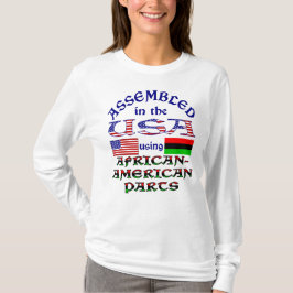 Camiseta Reunido en Estados Unidos usando piezas afroameric