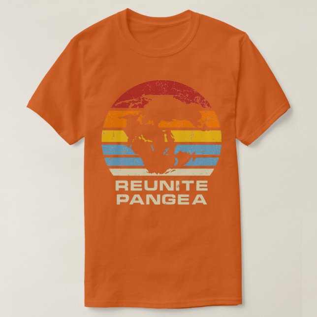 Camiseta Reunie Pangea estilo retro sunrise (Diseño del anverso)