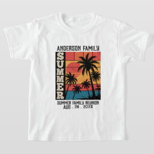 Camiseta Reunio De La Familia De Palm Tree Beach Sunset De 