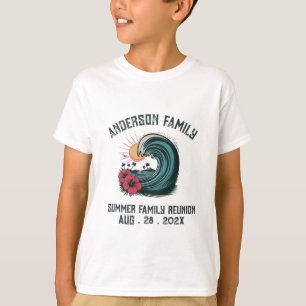 Camiseta Reunio De La Familia De Palm Tree Beach Sunset De 