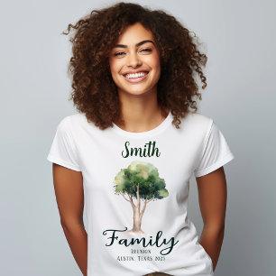 Camiseta Reunión de árboles naturales de familia personaliz