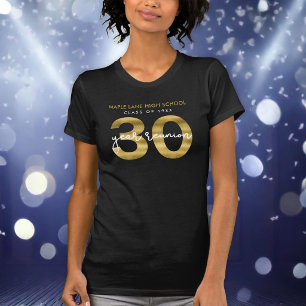 Camiseta Reunión de Clase de 30 Años Elegante Falso Oro