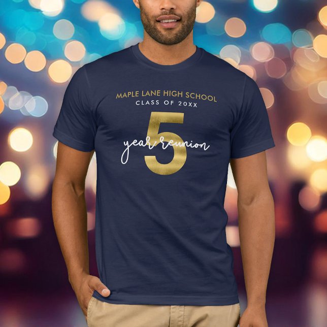 Camiseta Reunión de clase Faux Gold de 5 años (Subido por el creador)