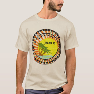 Camiseta Reunión de clase o Sun de árbol de palma de Hawái 