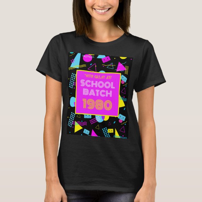 Camiseta Reunión de Clase Retro Escuela Estilo 80's   (Anverso)