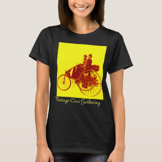 Camiseta Reunión de coches de época, marrón rojo amarillo