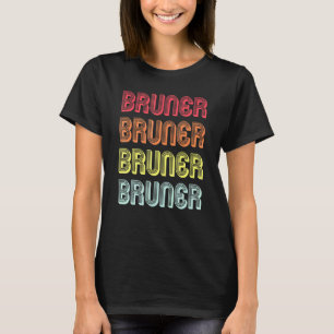 Camiseta Reunión de cumpleaños de Bruner Surname Retro Vint