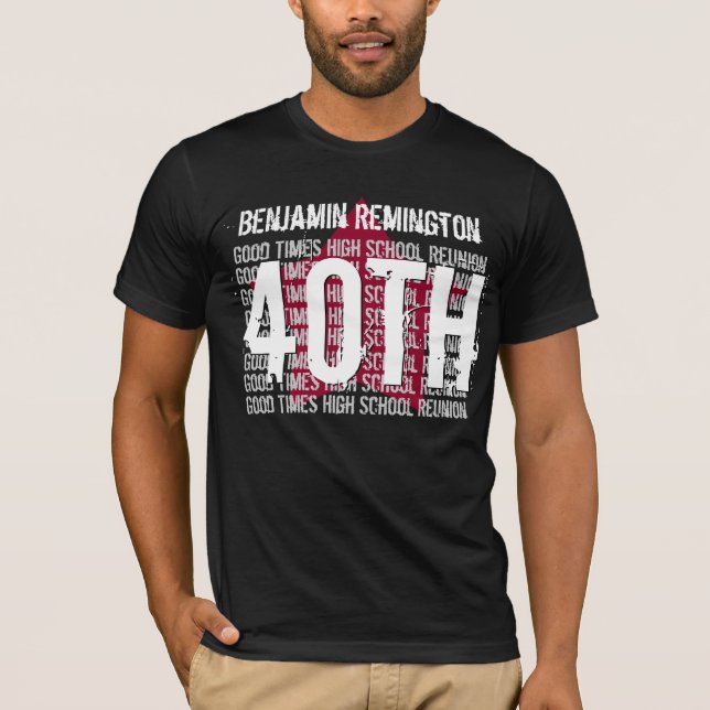 Camiseta Reunión de escuela de 40 años cualquier ESTRELLA (Anverso)