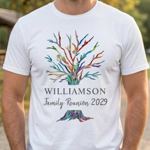 Camiseta Reunión de familia de árbol familiar personalizada