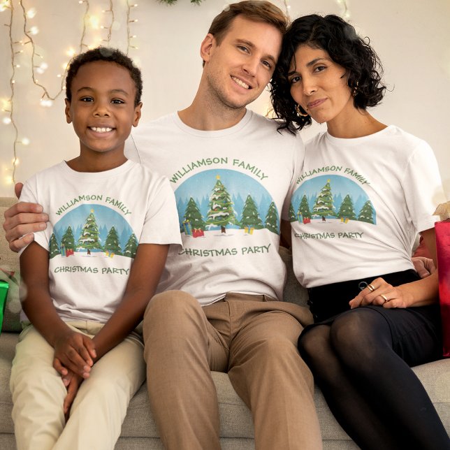 Camiseta Reunión de familia de árboles de Navidad personali (Subido por el creador)