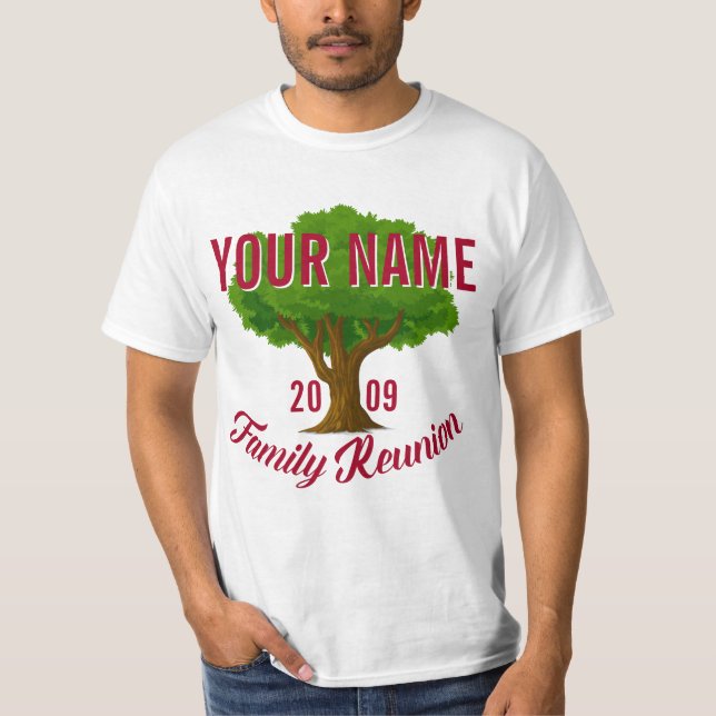 Camiseta Reunión de familia personalizada árbol animado (Anverso)