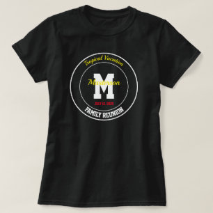 Camiseta Reunión de familia tropical cualquier nombre