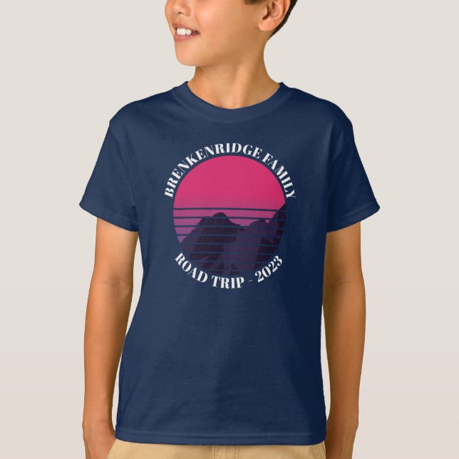 Camiseta Reunión de familiares retro de viaje por carretera (Anverso)