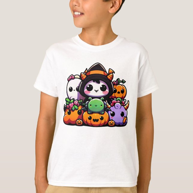 Camiseta "Reunión de Halloween de criaturas cometas" (Anverso)