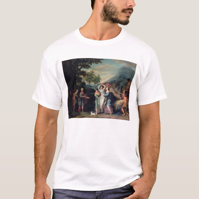 Camiseta Reunión de Jacob y de Laban con Raquel, Leah y S (Anverso)