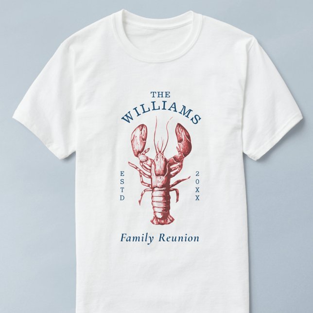 Camiseta Reunión de la familia de langostas costeras (Subido por el creador)