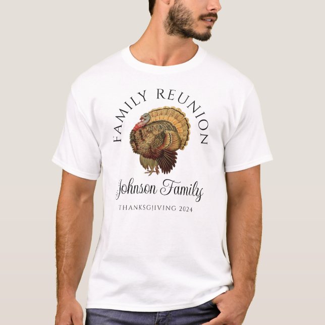 Camiseta Reunión de la familia del Día de Acción de Gracias (Anverso)