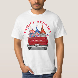 Camiseta Reunión de la familia patriótica Gnome Vintage Red