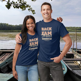 Camiseta Reunión de la familia personalizado azul con camis