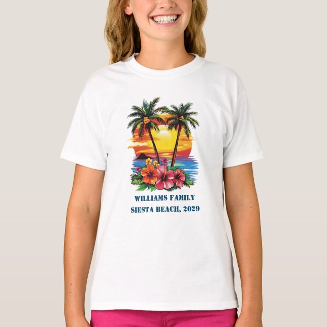 Camiseta Reunión de la familia personalizado Cruise Pink Pa (Anverso)