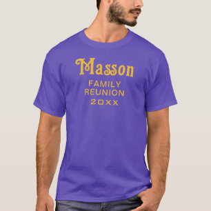 Camiseta Reunión de nombre de apellido francés personalizad