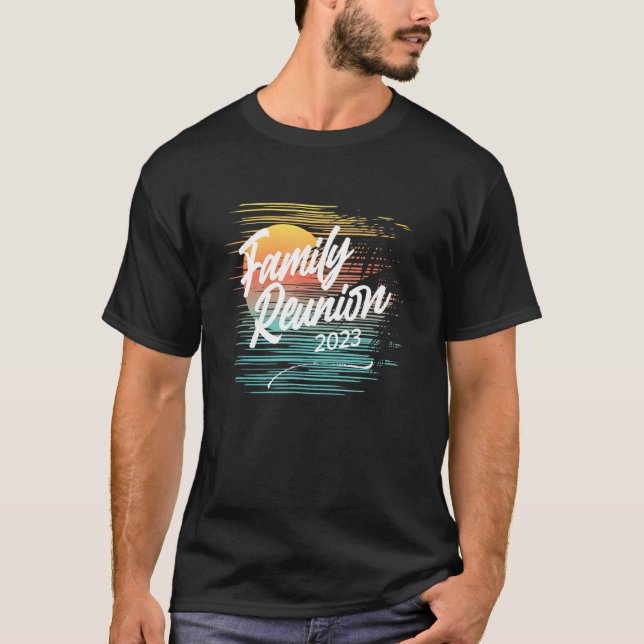 Camiseta Reunión familiar 2023 Playa tropical hawaiana (Anverso)