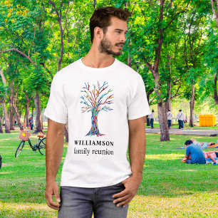 Camiseta Reunión Familiar Árbol Genealógico Personalizado