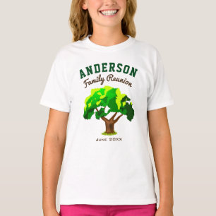 Camiseta Reunión Familiar con Nombre Personalizado Árbol Ve