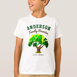 Camiseta Reunión Familiar con Nombre Personalizado Árbol Ve