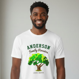 Camiseta Reunión Familiar con Nombre Personalizado Árbol Ve