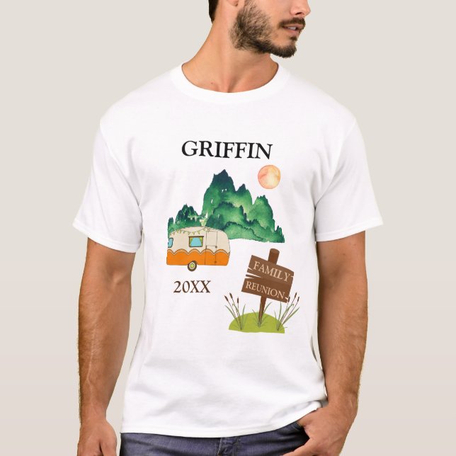 Camiseta Reunión familiar de camping al aire libre (Anverso)