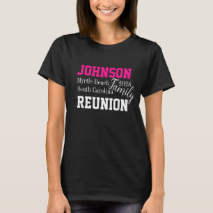 Camiseta Reunión familiar de la tipografía moderna
