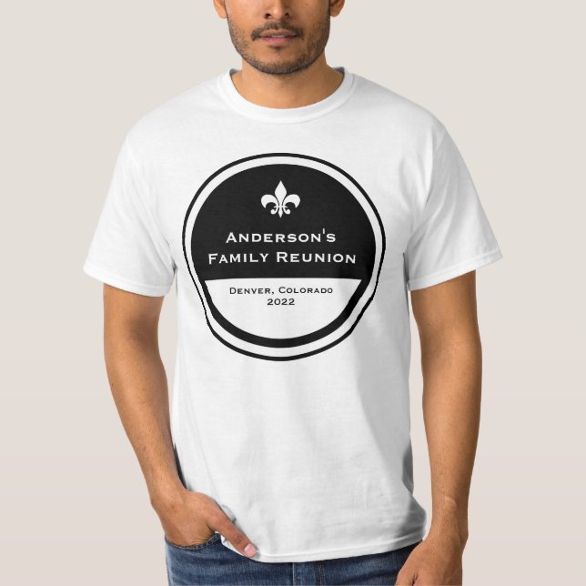 Camiseta Reunión familiar de personalizable fleur de lis (Anverso)