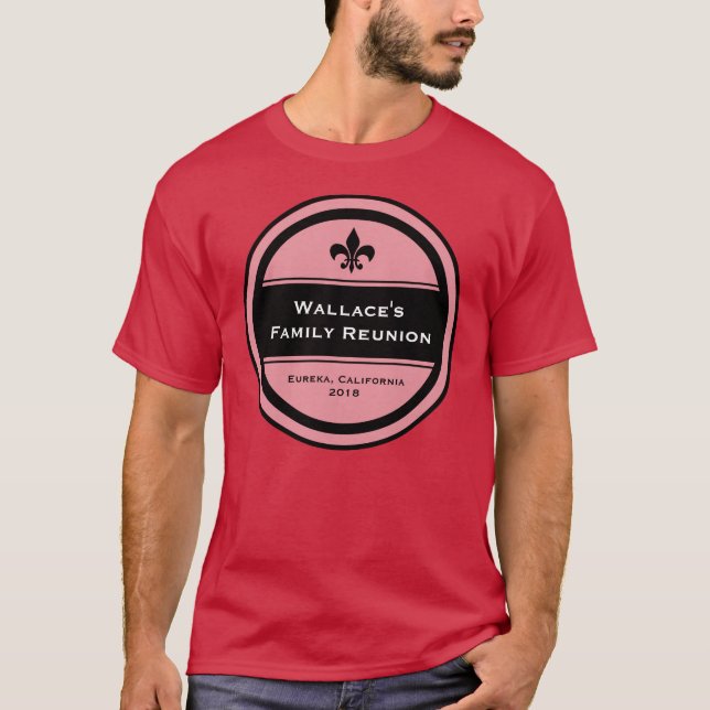Camiseta Reunión familiar de personalizable fleur de lis (Anverso)
