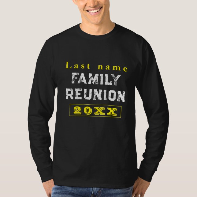 Camiseta Reunión familiar de personalizados negros, crea tu (Anverso)