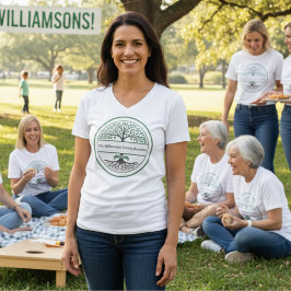 Camiseta Reunión familiar de raíces de árbol del patrimonio