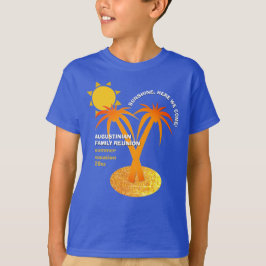 Camiseta Reunión familiar de vacaciones de verano azul