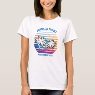 Camiseta Reunión Familiar en la Playa Crucero Personalizado