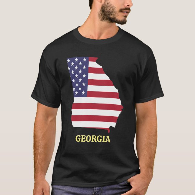Camiseta REUNIÓN FAMILIAR GEORGIA Bandera de EEUU azul rojo (Anverso)