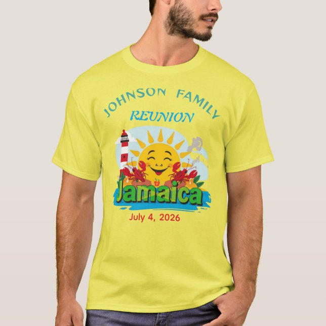 Camiseta reunión familiar jamaicana (Anverso)