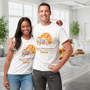 Camiseta Reunión familiar mejor juntos nombre personalizado