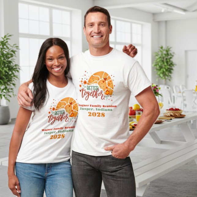Camiseta Reunión familiar mejor juntos nombre personalizado (Subido por el creador)