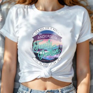 Camiseta Reunión Familiar Montaña Lago Paisaje Lt ID1126