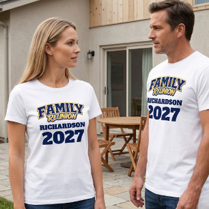 Camiseta Reunión Familiar Nombre Personalizado Año