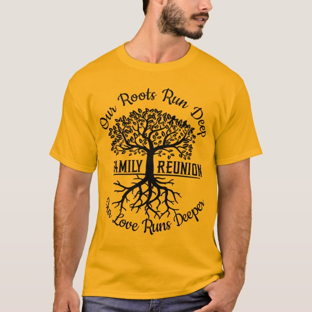 Camiseta Reunión familiar Nuestras Raíces Corren El Árbol P (Anverso)