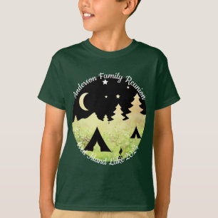 Camiseta Reunión familiar personalizable acampando en T-Shi