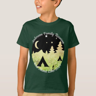 Camiseta Reunión familiar personalizable acampando en T-Shi