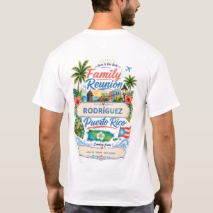 Camiseta Reunión Familiar Personalizada Puertorriqueña Puer