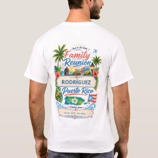 Camiseta Reunión Familiar Personalizada Puertorriqueña Puer