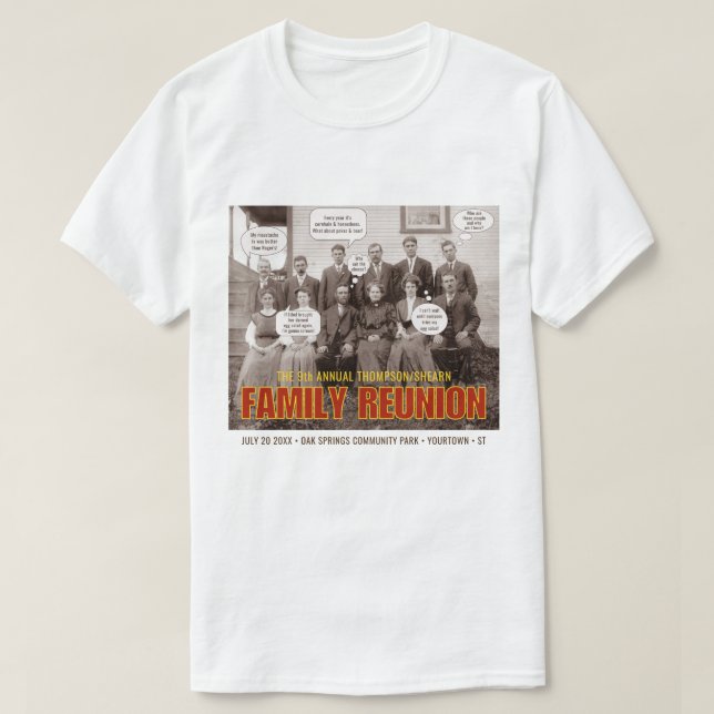Camiseta Reunión familiar | Personalizado de Ancestores div (Diseño del anverso)